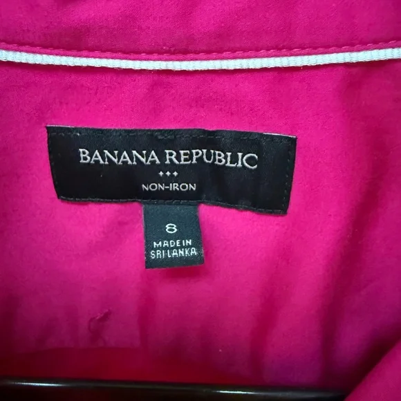 EUC Banana Republic Non-Iron Fitted Stretch Sateen Career Shirt - Women's 8 - Picture 4 of 5